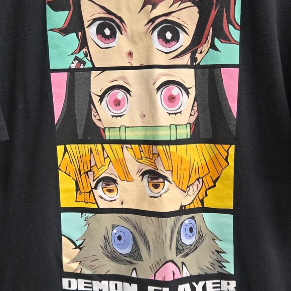 Demon Slayer Men’s XL Black Eyes Graphic Anime T-Shirt Kimetsu No Yaiba Tee - Picture 3 of 8